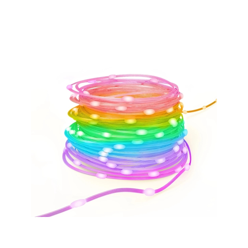 Bande LED RGB intelligente Hama - Longueur : 10 m - Indice de protection IP65 - Câble d'alimentation de 1,5 m - Wi-Fi - Multicol