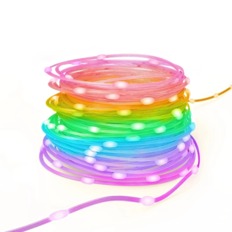 Bande LED RGB intelligente Hama - Longueur : 10 m - Indice de protection IP65 - Câble d'alimentation de 1,5 m - Wi-Fi - Multicol