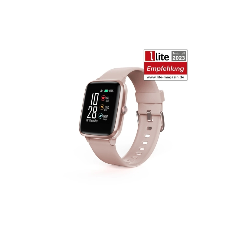 Montre connectée Hama 5910 - Bluetooth 5.0 - Acier inoxydable - Écran LCD 1,3" - Étanchéité IP68 - GPS intégré - Jusqu'à 6 jours