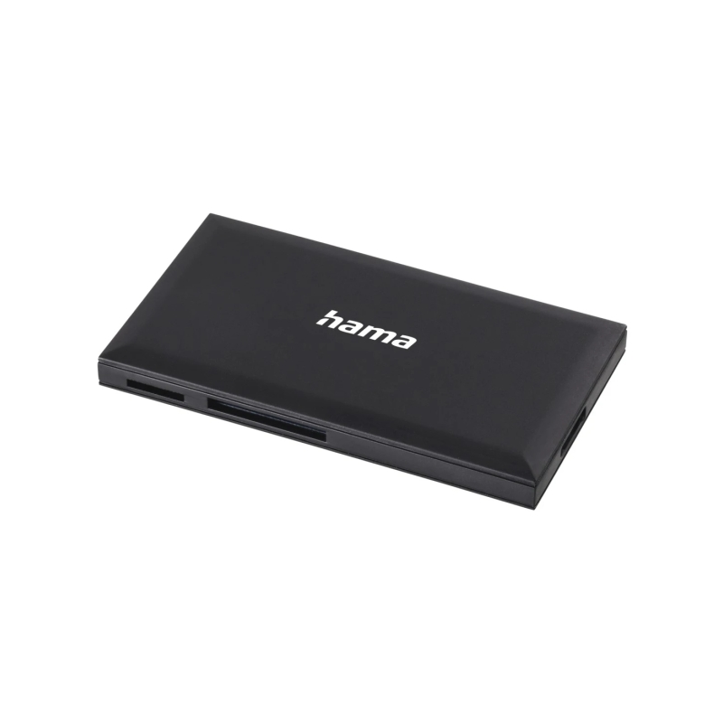 Lecteur de cartes Hama - CompactFlash - Compatible SD et micro-SD - Connexion USB-A - 90,3 x 9 x 50,3 mm - Noir