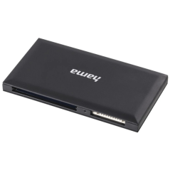 Lecteur de cartes Hama - CompactFlash - Compatible SD et micro-SD - Connexion USB-A - 90,3 x 9 x 50,3 mm - Noir