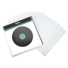 Hama Lot de 10 pochettes pour disques vinyle - Polypropylène - 32,7 x 32,5 x 0,07 cm - Transparent