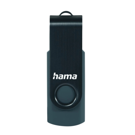 Clé USB 3.0 Hama Rotate - Capacité 256 Go - Vitesse de transfert 90 Mo/s - Capuchon rotatif - Bleu foncé