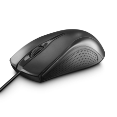 Souris optique Hama MC-200 1000 dpi - Câble de 150 cm - 3 boutons - Ambidextre - 6,4 x 3,7 x 11,4 cm - Noire