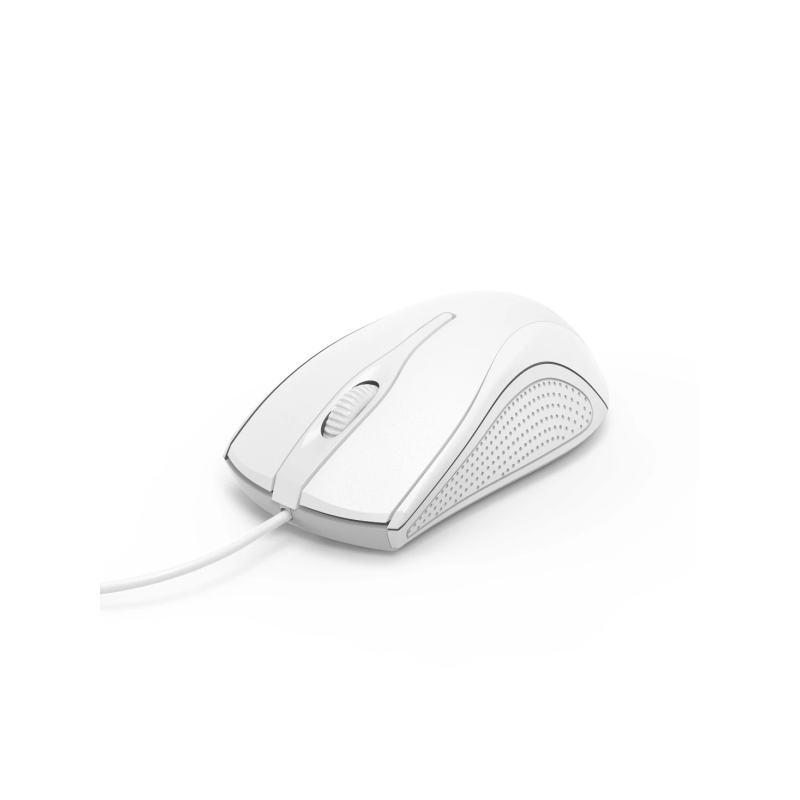 Souris optique Hama MC-200 1000 dpi - Câble de 150 cm - 3 boutons - Ambidextre - 6,4 x 3,7 x 11,4 cm - Blanche