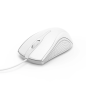 Souris optique Hama MC-200 1000 dpi - Câble de 150 cm - 3 boutons - Ambidextre - 6,4 x 3,7 x 11,4 cm - Blanche