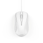 Souris optique Hama MC-200 1000 dpi - Câble de 150 cm - 3 boutons - Ambidextre - 6,4 x 3,7 x 11,4 cm - Blanche