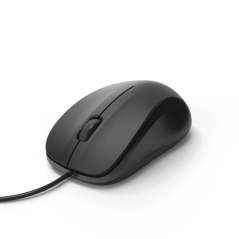 Souris optique Hama CM-300 1200 dpi - Câble de 180 cm - 3 boutons - Silencieuse - Ambidextre - 5,8 x 3,7 x 10,3 cm - Noire