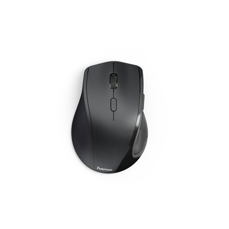 Souris optique sans fil Hama pour gauchers, 1200 dpi, 6 boutons, connexion radiofréquence, noire
