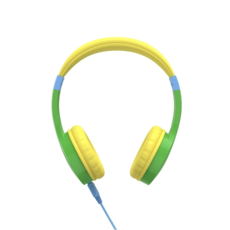 Casque audio Hama Kids Guard avec microphone - Câble de 1,2 m - Prise jack 3,5 mm - Arceau réglable - Vert