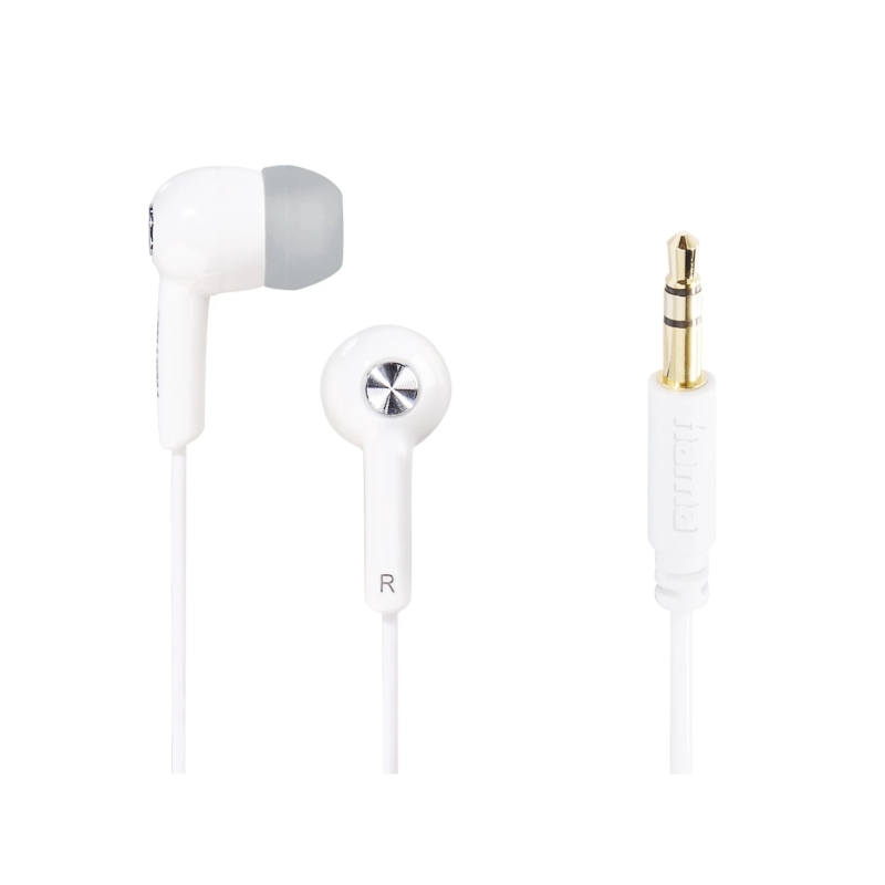 Casque Hama Gloss avec câble de 1,2 m - Stéréo - Prise jack 3,5 mm - Blanc