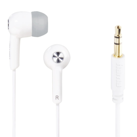 Casque Hama Gloss avec câble de 1,2 m - Stéréo - Prise jack 3,5 mm - Blanc