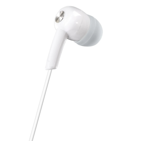 Casque Hama Gloss avec câble de 1,2 m - Stéréo - Prise jack 3,5 mm - Blanc