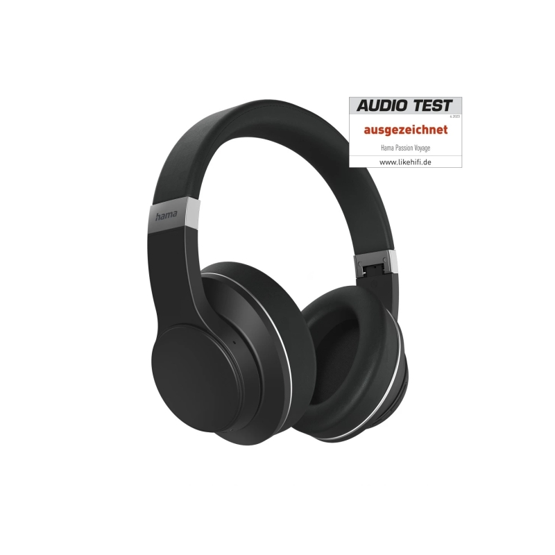 Casque Hama Passion Voyage avec microphone omnidirectionnel - Bluetooth - Portée de 10 m - Arceau réglable - Assistant vocal - N