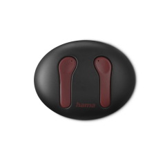 Casque Hama Spirit Unchained avec microphone omnidirectionnel - Bluetooth - Portée de 10 m - Assistant vocal - Noir et rouge