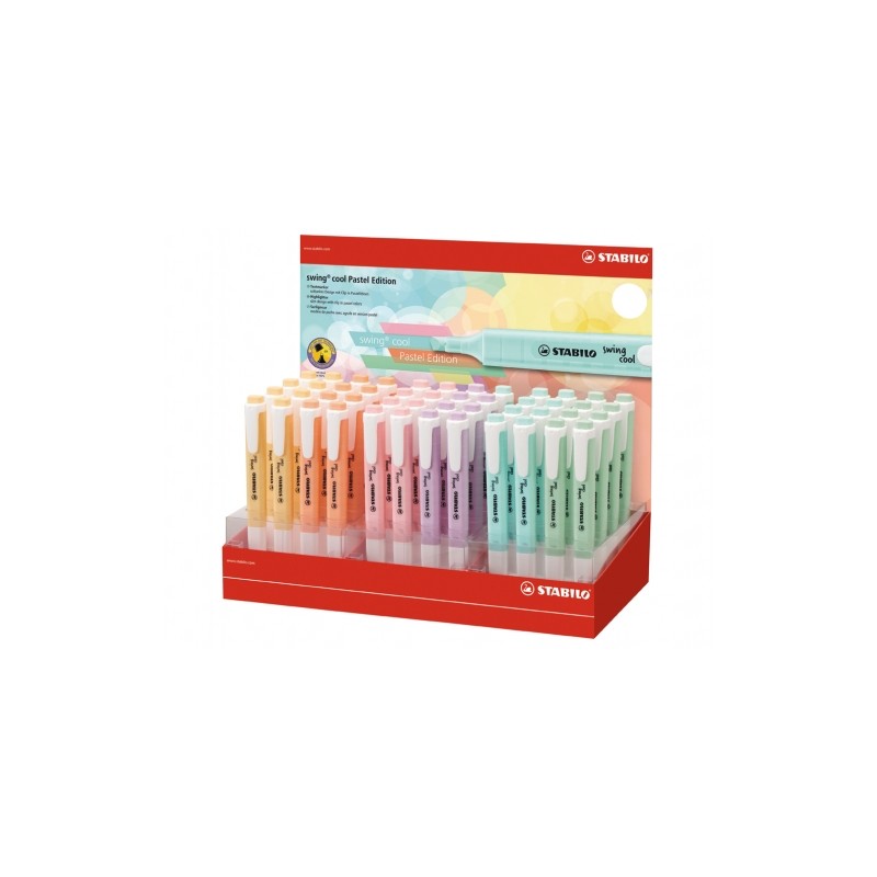 Surligneurs pastel Stabilo Swing Cool lot de 48 Surligneurs pastel Stabilo Swing Cool lot de 48