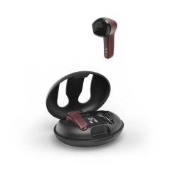 Casque Hama Spirit Unchained avec microphone omnidirectionnel - Bluetooth - Portée de 10 m - Assistant vocal - Noir et rouge
