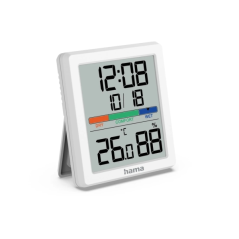 Thermomètre et hygromètre intérieur Hama Paros - Affichage numérique - Horloge - Précision de 1 °C - Indicateur de confort - Fix