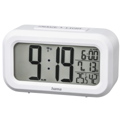 Radio-réveil Hama RC 660 - Thermomètre - Hygromètre - Affichage numérique - Fonction snooze - 2 alarmes configurables - 11,8 x 4
