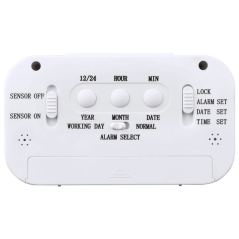 Radio-réveil Hama RC 660 - Thermomètre - Hygromètre - Affichage numérique - Fonction snooze - 2 alarmes configurables - 11,8 x 4