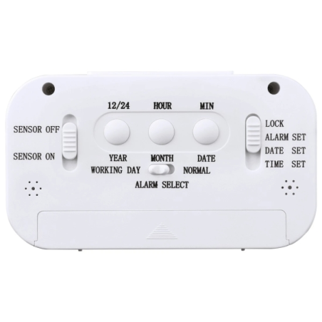 Radio-réveil Hama RC 660 - Thermomètre - Hygromètre - Affichage numérique - Fonction snooze - 2 alarmes configurables - 11,8 x 4