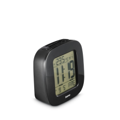 Radio-réveil Hama RC 45 - Affichage numérique - Thermomètre - Fonction snooze - Fuseau horaire réglable - 7,8 x 4 x 7,8 cm - Noi