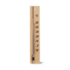 Thermomètre d'intérieur Hama - Analogique - Précision 1 °C - 3,5 x 0,8 x 20 cm - Bois clair