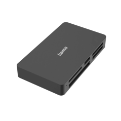 Lecteur de cartes Hama Essential - Connexion USB-A - CompactFlash - Compatible avec les cartes SD, Micro-SD et xD - 58 x 99 x 17