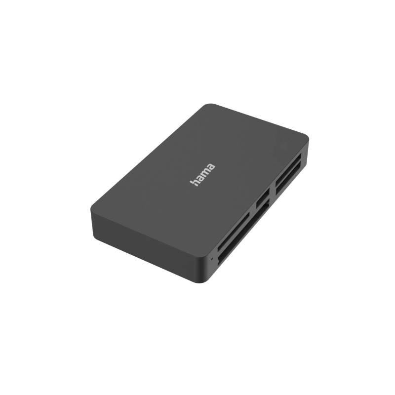Lecteur de cartes Hama Essential - Connexion USB-A - CompactFlash - Compatible avec les cartes SD, Micro-SD et xD - 58 x 99 x 17