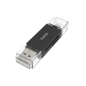 Lecteur de cartes USB-A Hama Essential - Compatible SD et microSD - Système OTG - 19,05 x 10,99 x 73,6 mm - Noir