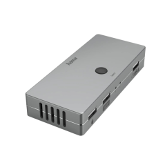 Commutateur KVM Hama Connect2Switch - Vitesse jusqu'à 480 Mbit/s - HDMI 4K - 3 ports USB-A - Gris