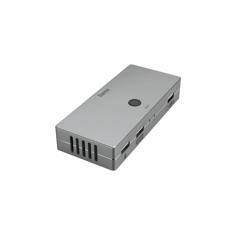 Commutateur KVM Hama Connect2Switch - Vitesse jusqu'à 480 Mbit/s - HDMI 4K - 3 ports USB-A - Gris