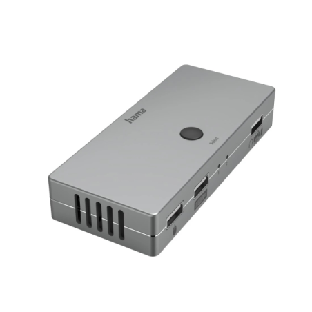 Commutateur KVM Hama Connect2Switch - Vitesse jusqu'à 480 Mbit/s - HDMI 4K - 3 ports USB-A - Gris