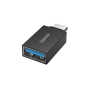 Adaptateur USB Hama Essential - USB-C mâle vers USB-A femelle - Vitesse jusqu'à 5 Gbit/s - Fonction OTG - Noir