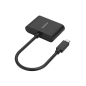 Adaptateur vidéo Hama Essential 2-en-1 - Entrée USB-C mâle - Sorties VGA et HDMI femelles - Noir