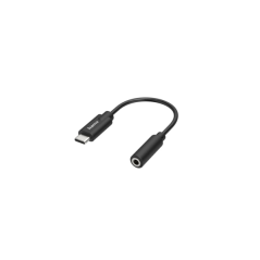 Câble adaptateur audio Hama Essential - USB-C mâle vers prise jack 3,5 mm femelle - Stéréo - Noir
