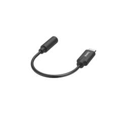 Câble adaptateur audio Hama Essential - USB-C mâle vers prise jack 3,5 mm femelle - Stéréo - Noir