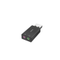 Adaptateur audio Hama Essential - USB-A mâle - 2 prises jack 3,5 mm femelles - Stéréo - Noir