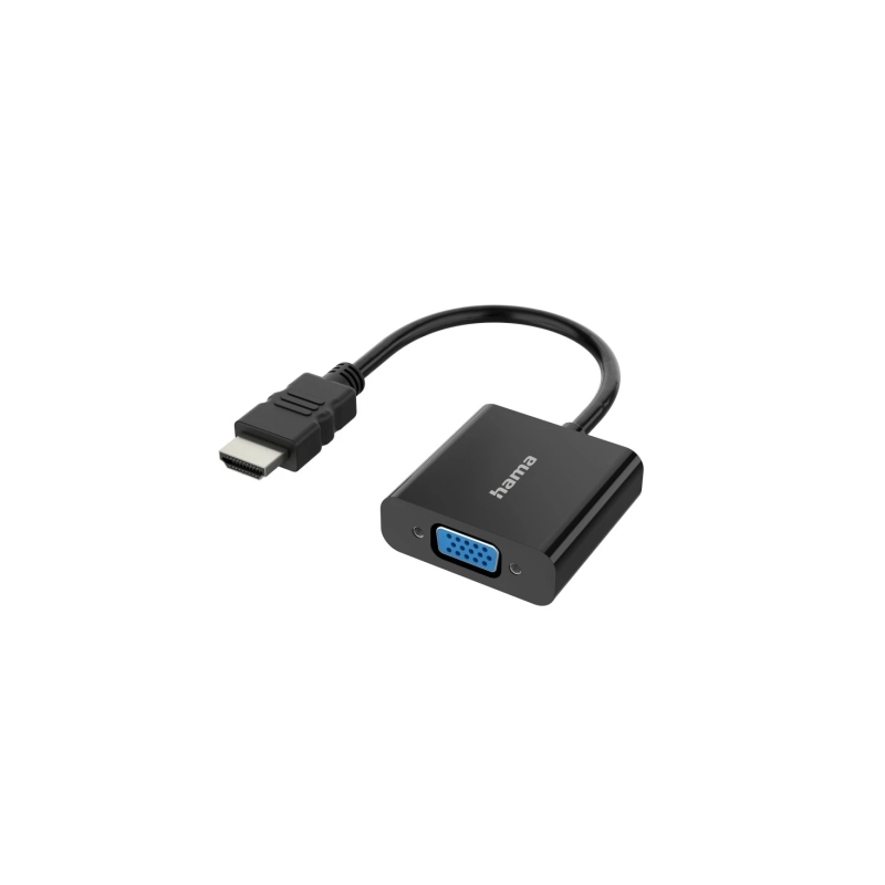 Adaptateur vidéo Hama Essential - Full HD - Câble de 0,15 m - HDMI mâle - VGA femelle - Noir