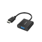 Adaptateur vidéo Hama Essential - Full HD - Câble de 0,15 m - HDMI mâle - VGA femelle - Noir