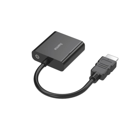 Adaptateur vidéo Hama Essential - Full HD - Câble de 0,15 m - HDMI mâle - VGA femelle - Noir