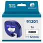 Ruban compatible avec DYMO Letratag 91201 noir/blanc Ruban compatible avec DYMO Letratag 91201 noir/blanc