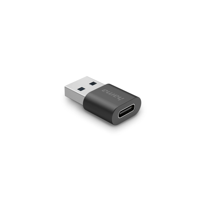 Adaptateur USB Hama Essential - USB-C femelle - USB-A mâle - 10 Gbit/s - Noir
