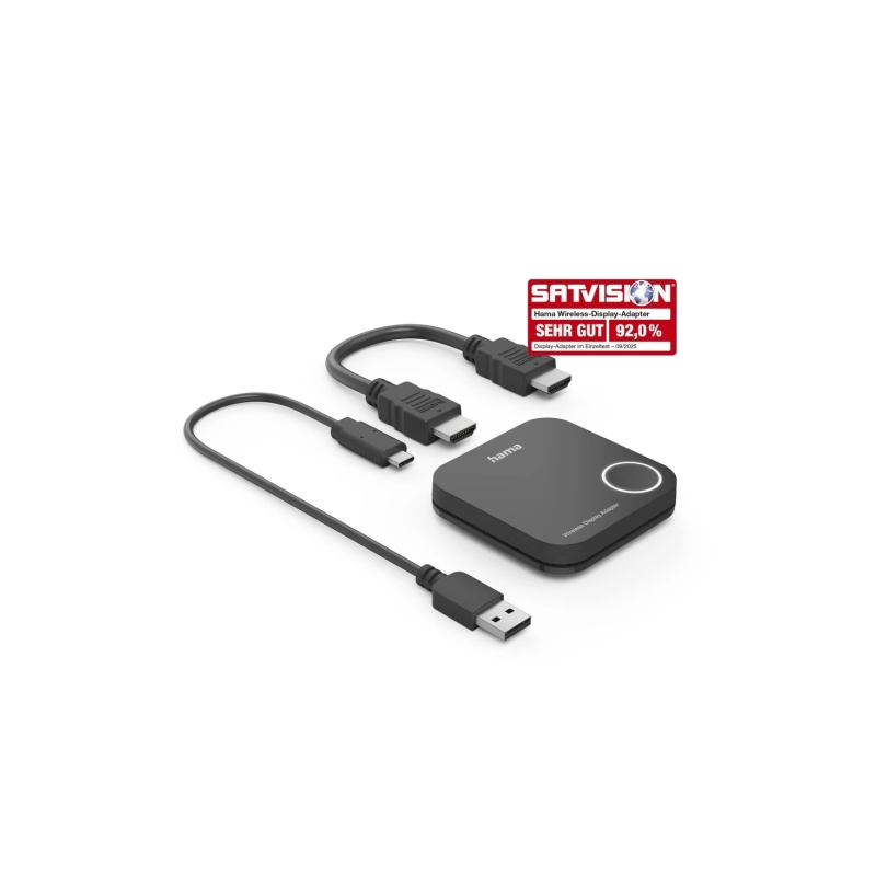 Adaptateur vidéo sans fil Hama Essential - Full HD - HDMI - USB-C - Noir