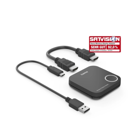 Adaptateur vidéo sans fil Hama Essential - Full HD - HDMI - USB-C - Noir