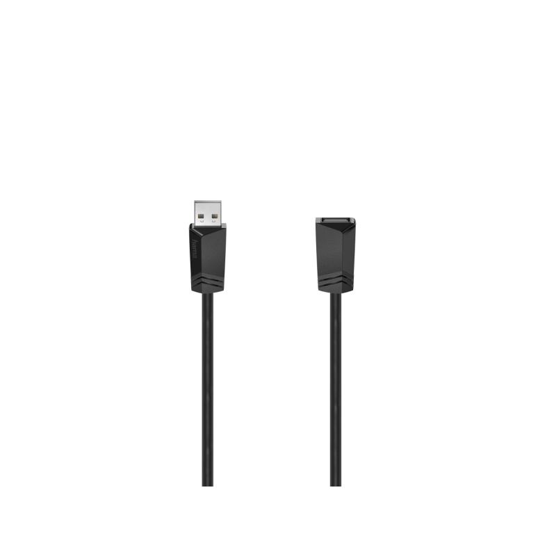 Câble d'extension USB-A mâle/femelle Hama Essential - Longueur 0,75 m - Vitesse jusqu'à 480 Mbit/s - Double blindage - Noir