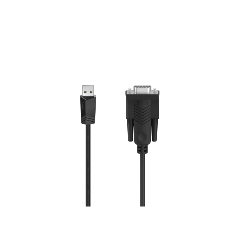 Câble adaptateur Hama Essential - Câble de 1,5 m - USB-A mâle - RS232 mâle - Couleur noire