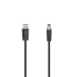 Câble USB Hama Essential - Longueur 1,5 m - USB-A mâle - USB-B mâle - Vitesse jusqu'à 5 Gbit/s - Double blindage - Noir