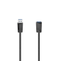 Câble d'extension USB-A mâle/femelle Hama Essential - Longueur 1,5 m - Vitesse jusqu'à 5 Gbit/s - Double blindage - Noir