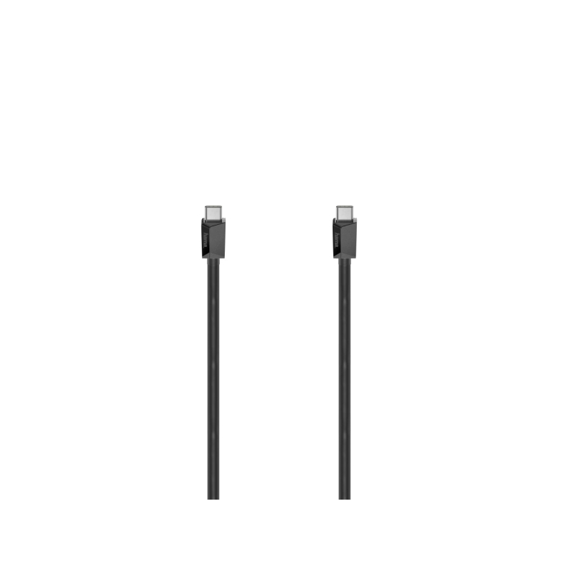 Câble USB-C mâle Hama Essential - Longueur 0,75 m - Vitesse jusqu'à 480 Mbit/s - Double blindage - Noir